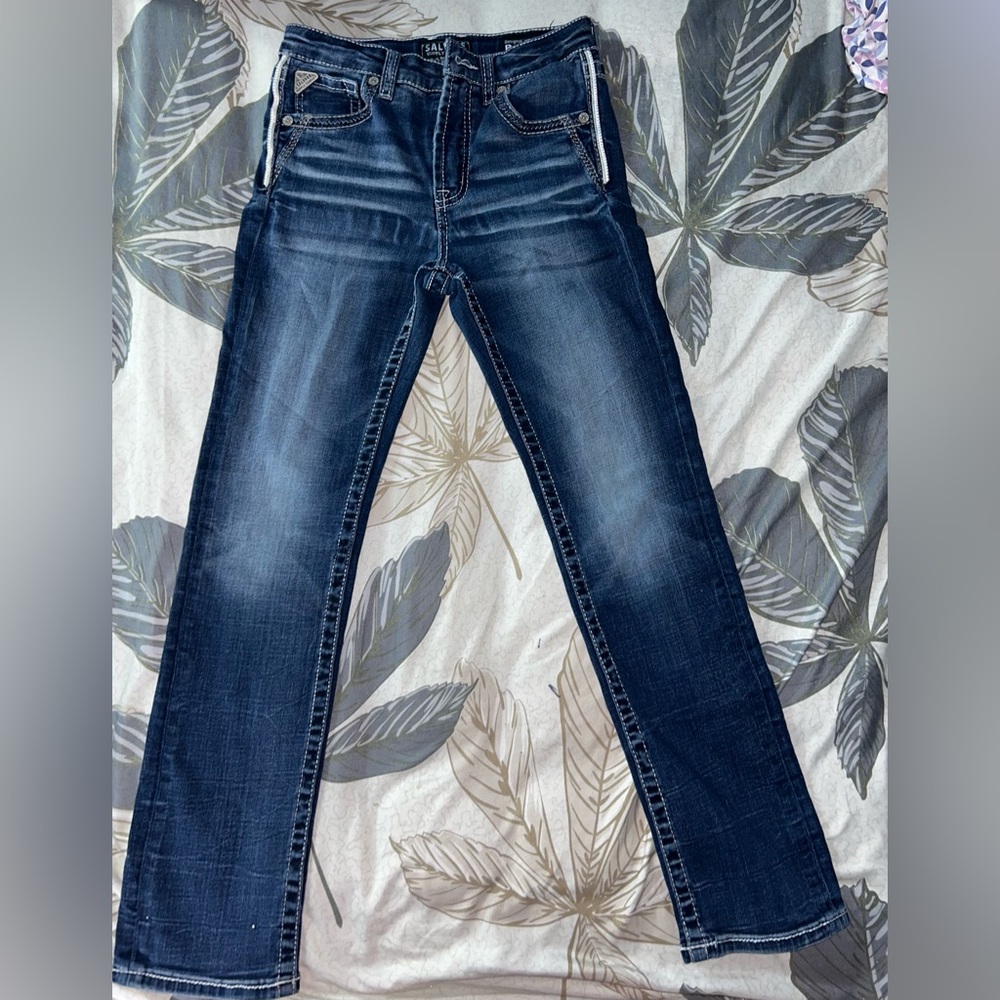 Salvage Blue Classic Straight-Leg Jeans